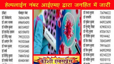 आईएमए द्वारा जारी सूची व मोबाईल नंबर-